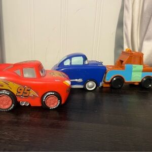Cars funko pops and cars mater that moves